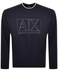 Armani Exchange - Crew Neck Logo Sweatshirt - Lyst