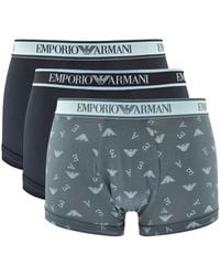 Armani - Emporio Underwear 3 Pack Trunks - Lyst