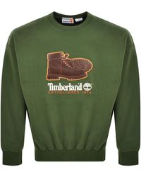 Timberland - Badge Logo Fleece Sweatshirt - Lyst