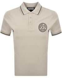Versace Jeans Couture - Couture V Emblem Polo T Shirt - Lyst
