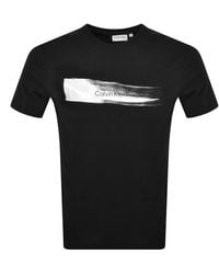 Calvin Klein - Brush Logo T Shirt - Lyst