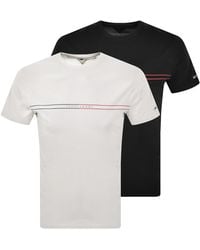 Tommy Hilfiger - 2 Pack T Shirts Ecru And - Lyst