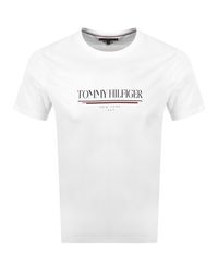 Tommy Hilfiger - Logo Brand Love T Shirt Off - Lyst