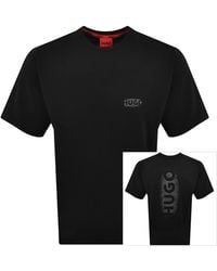 HUGO - Loose Fit Spray Logo T Shirt - Lyst