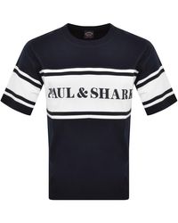 Paul & Shark - Paul And Shark Panel Logo T Shirt - Lyst