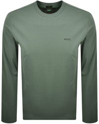 BOSS - Boss Long Sleeved Stretch T Shirt - Lyst