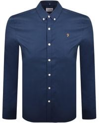 Farah - Farah Brewer Slim Fit Shirt Aegean - Lyst
