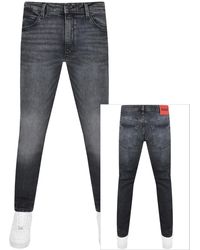 HUGO - 734 Extra Slim Jeans Charcoal - Lyst