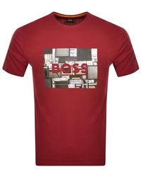 BOSS - Boss Teeheavyboss Logo T Shirt - Lyst