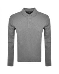 BOSS BUSINESS - Boss Pado 30 Long Sleeved Polo T Shirt - Lyst