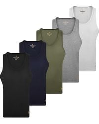 Farah - Farah Gorstein 5 Pack Vests - Lyst