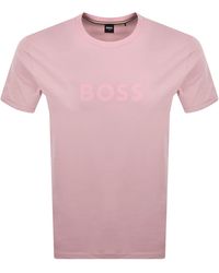 BOSS BUSINESS - Boss Beachwear Logo T Shirt Bright - Lyst