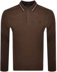 Fred Perry - Long Sleeved Polo T Shirt - Lyst