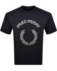 Fred Perry - Tartan Applique T Shirt - Lyst
