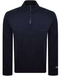 Lacoste - Quarter Zip Sweatshirt - Lyst
