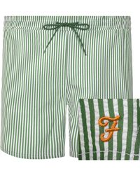 Farah - Farah Colbert Seersucker Stripe Swim Shorts - Lyst