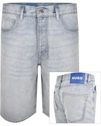 HUGO - Skate Shorts Light Wash - Lyst