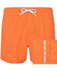 Armani - Emporio Logo Swim Shorts - Lyst