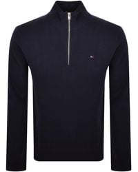 Tommy Hilfiger - Quarter Zip Knit Jumper - Lyst
