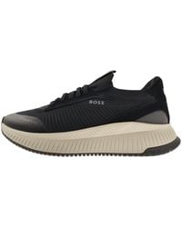 BOSS BUSINESS - Boss Titanium Evo Runner Trainers Dark - Lyst