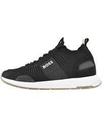 BOSS BUSINESS - Boss Titanium Runner Trainers - Lyst