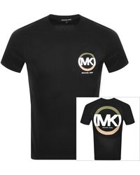 Michael Kors Cotton Short Sleeve Victory Logo T Shirt Bla in Black 
