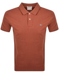 GANT - Regular Fit Shield Pique Polo T Shirt - Lyst