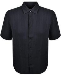 BOSS - Boss Rash 2 Short Sleeved Linen Shirt - Lyst