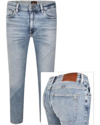 BOSS - Boss Delaware Slim Fit Jeans Light Wash - Lyst