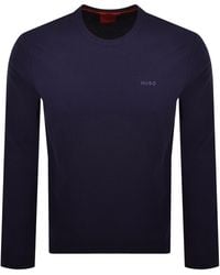 HUGO - Austin Long Sleeved T Shirt - Lyst