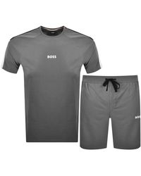 BOSS BUSINESS - Boss Balance T Shirt And Short Set - Lyst