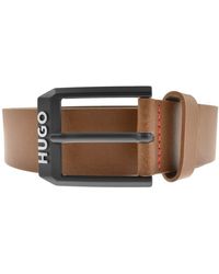 HUGO - Gelio Leather Belt - Lyst