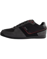 boss athleisure low top knit trainers