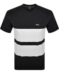 BOSS - Boss Stripe Zone Pique T Shirt - Lyst
