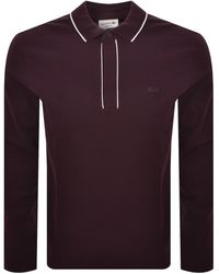 Lacoste - Long Sleeved Polo T Shirt - Lyst