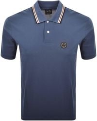 ARMANI EXCHANGE - Tipped Polo T Shirt - Lyst