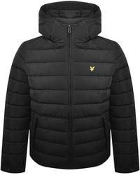 Lyle & Scott - Hooded Quilted Jacket Jet - Lyst
