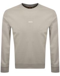BOSS - Boss We Small Crew Neck Sweatshirt - Lyst