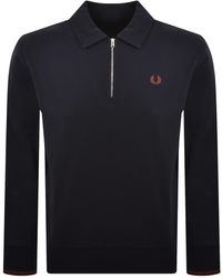 Fred Perry - Collared Sweatshirt - Lyst