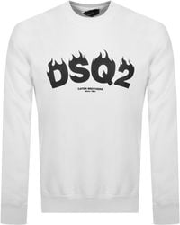 DSquared² - Crew Neck Logo Sweatshirt - Lyst