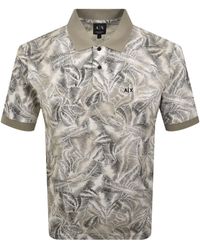 ARMANI EXCHANGE - Patterned Polo T Shirt - Lyst