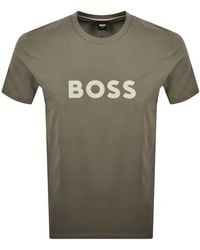 BOSS BUSINESS - Boss Beachwear Logo T Shirt Open - Lyst