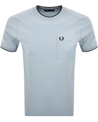 Fred Perry - Pocket Detail Pique T Shirt - Lyst