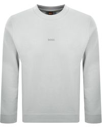 BOSS - Boss We Small Crew Neck Sweatshirt - Lyst