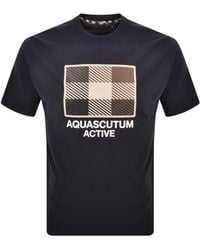Aquascutum - Graphic T Shirt - Lyst
