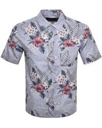 Replay - Short Sleeve Floral Shirt - Lyst