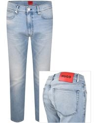 HUGO - 708 Slim Fit Jeans Light Wash - Lyst