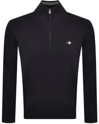 GANT - Half Zip Knit Jumper - Lyst