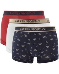 Armani - Emporio Underwear 3 Pack Trunks - Lyst