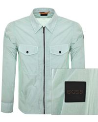 BOSS - Boss Lovel Full Zip Overshirt - Lyst